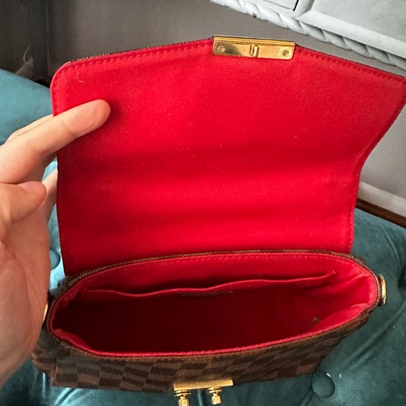Authentic Louis Vuitton Croisette Compact Crossbody Damier  Authentic Louis Vuitton Damier Ebene Croisette